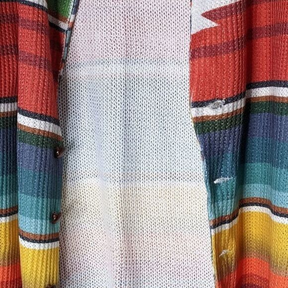 DETI Southwest Pattern Woven Button Down Cardigan size L - Picture 7 of 10